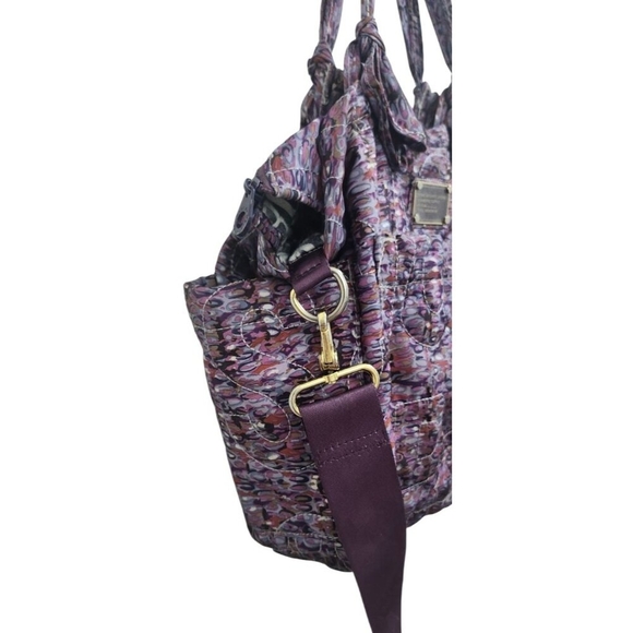 Marc By Marc Jacobs Shoulder Handbag Purple Abstract Print Crossbody Tote - Picture 7 of 15